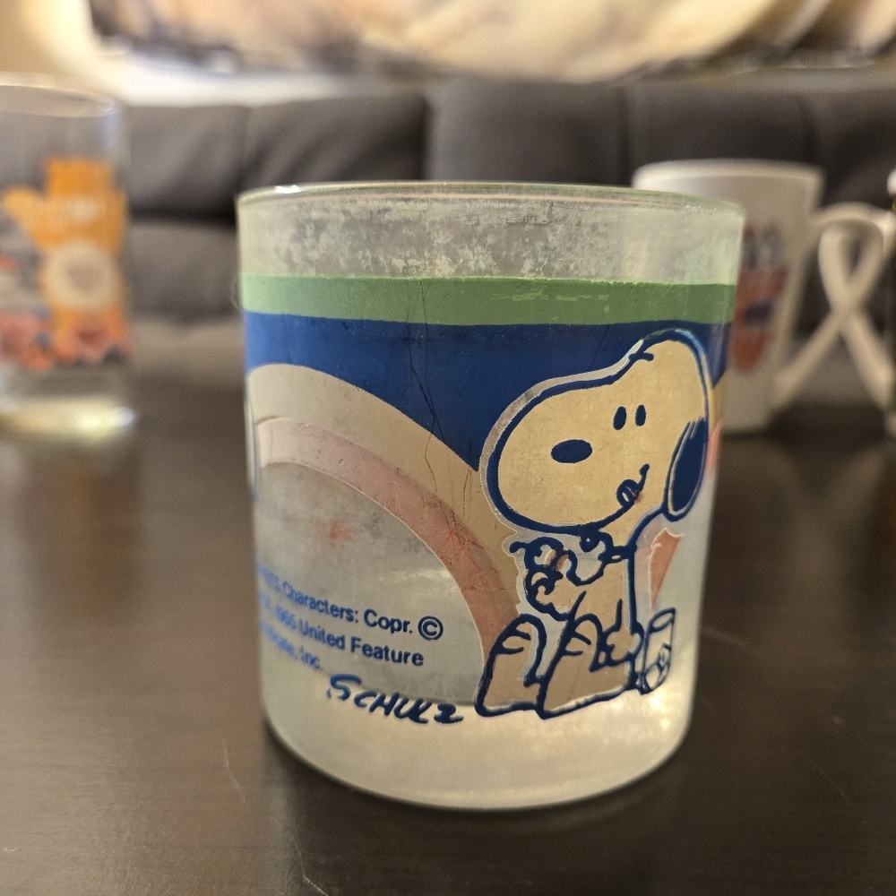 Vintage Snoopy Glass